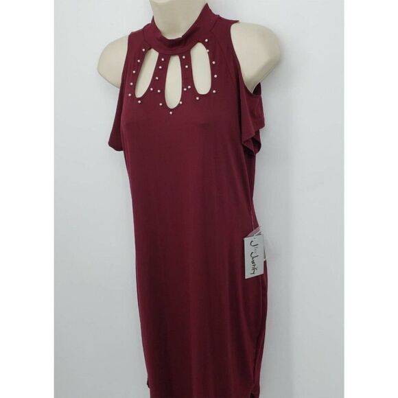 J for Justify Knit Dress Lg Cold Shoulder Cut-Out - Picture 3 of 9